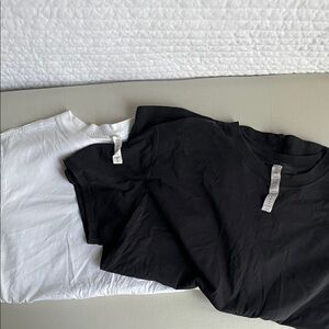 Lululemon Athletica Black T-Shirt and White T-shirt